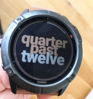 Fuzzy Text Garmin Watchface - Fenix 6X Pro